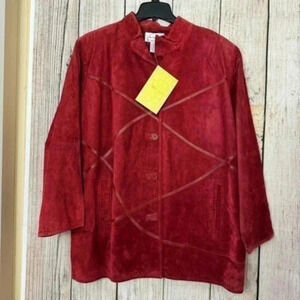 Vintage Linea by Louis Dell'Olio Women’s suede Leather jacket size 1X